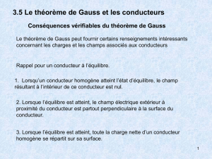 3.5 Le théorème de Gauss et les conducteurs