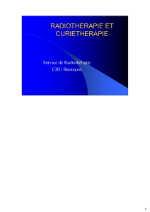 radiotherapie et curietherapie - chu