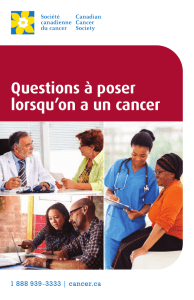 Questions à poser lorsqu`on a un cancer