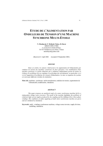 etude de l`alimentation par onduleurs de tension d`une machine