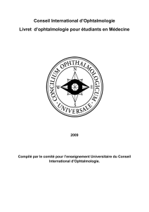 Conseil International d`Ophtalmologie Livret d`ophtalmologie pour