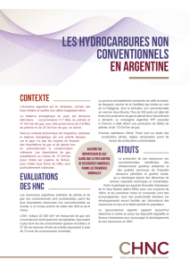 Argentine - Centre hydrocarbures non conventionnels
