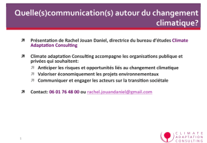 Quelle(s)communication(s) autour du changement climatique?