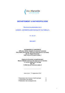 Brochure licence anthropologie 2012-2013