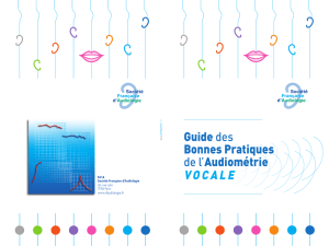 Télécharger le Guide de Bonne Pratiques en Audiométrie Vocale
