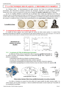 3 LA TECTONIQUE DES PLAQUES : L`HISTOIRE D`UN MODÈLE