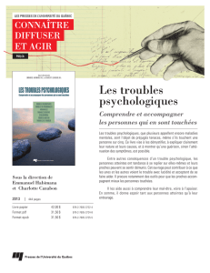 Les troubles psychologiques - Presses de l`Université du Québec