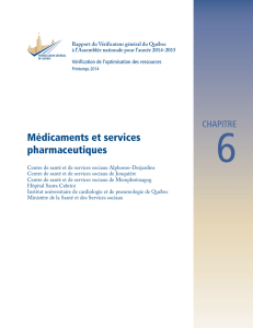 Médicaments et services pharmaceutiques