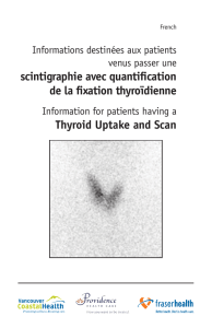 Information for patients having a Thyroid Uptake Scan