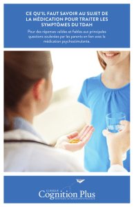 Médication et TDAH - Clinique Cognition Plus