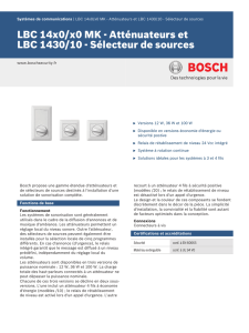 LBC 14x0/x0 MK - Atténuateurs et LBC 1430/10