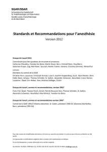 Normes et recommandations de la SSAR - SGAR-SSAR