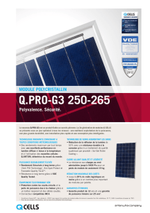Q CELLS - Caractéristique Q.PRO-G3 (modules solaires)