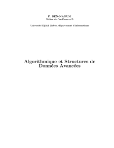 Algorithmique et Structures de Données Avancées - E