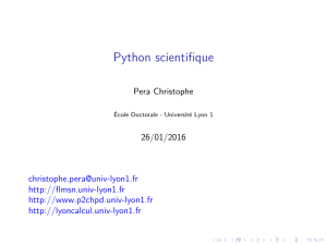 Python scientifique - LyonCalcul