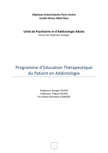Programme d`Education Thérapeutique du Patient en Addictologie