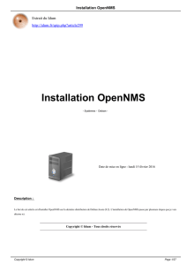 Installation OpenNMS
