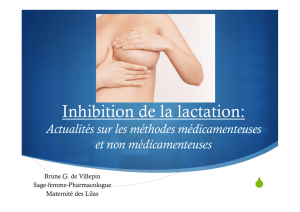 inhibition de la lactation medicamenteuses ou non