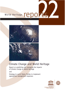 Climate change and world heritage - UNESDOC