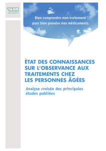 ÉTAT DES CONNAISSANCES SUR L