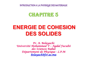 energie de cohesion des solides