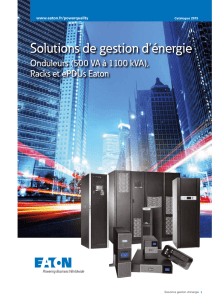 Solutions de gestion d`énergie