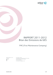 Rapport BEGES 2012 - First Maintenance Company