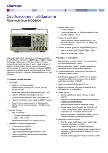 Oscilloscope MDO3000 - Fiche technique