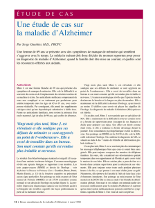 Une étude de cas sur la maladie d`Alzheimer