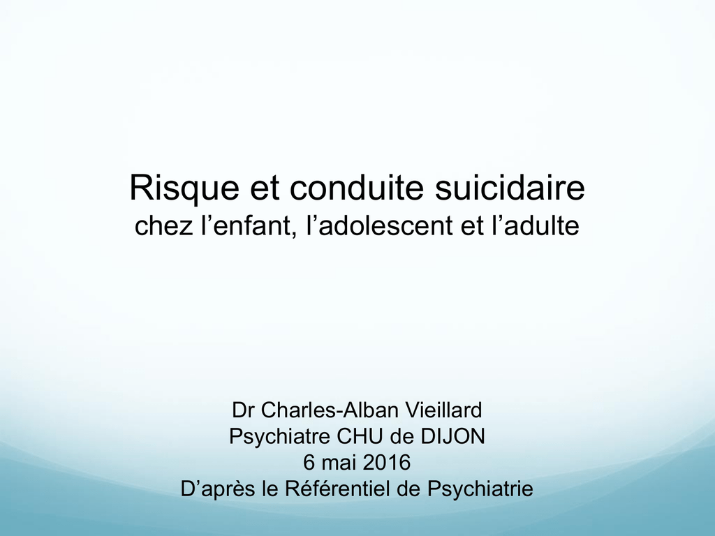 Etats Dépressifs Et Conduite Suicidaire