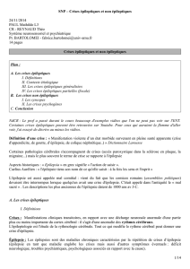 Crises épileptiques et non épileptiques 24/11/2014 PAUL