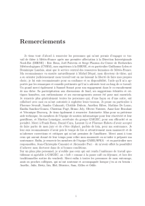 Remerciements - Centre National de Recherches Météorologiques