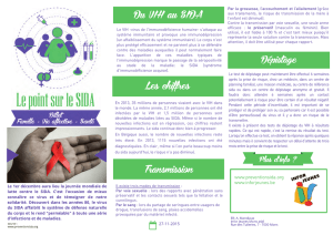 Le titre du chapitre Du VIH au SIDA Les chiffres Transmission