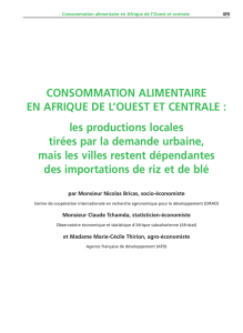 COnsOmmAtiOn AlimentAire en Afrique de l`Ouest