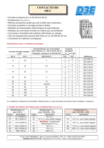 contacteurs 100-c - D3E Electronique
