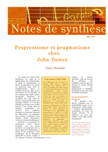Progressisme et pragmatisme chez John Dewey - IEIM-UQAM