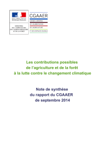 PDF Note de synthèse du rapport CGAAER Les contributions