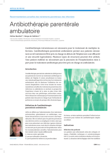 Antibiothérapie parentérale ambulatoire