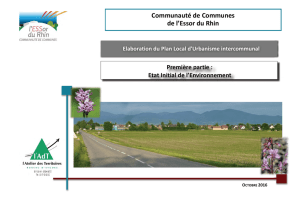 Etat Inital de l`Environnement - Communauté de Communes du