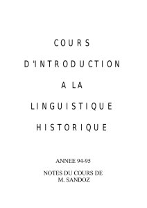 cours d`introduction a la linguistique historique