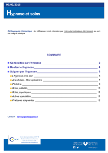 Hypnose et soins - Centres de référence / Services / Pôles