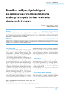 Dissections aortiques aiguës de type A : proposition d`un