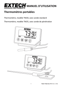 MANUEL D`UTILISATION Thermomètres portables
