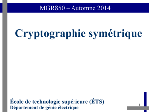 Cryptographie symétrique