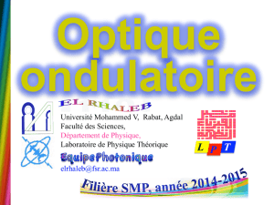Onde Lumineuse - Faculté des Sciences Rabat