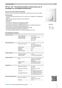 TRT 317, 327 : Thermostat d`ambiance électronique pour le
