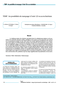 TEMP : les possibilités de marquage à l`iode 123 ou au technétium.