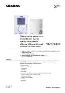 Notice thermostat Siemens - RDJ10RF