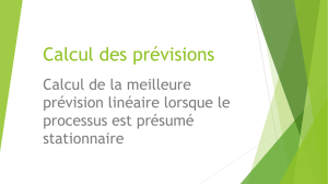 Calcul des prévisions