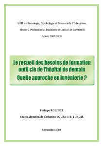 UFR de Sociologie, Psychologie et Sciences de l`Education. Master